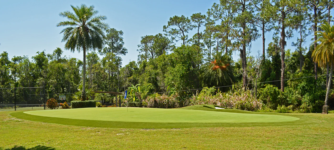 Annika S&ouml;renstam's Backyard Putting Green and Tennis Court